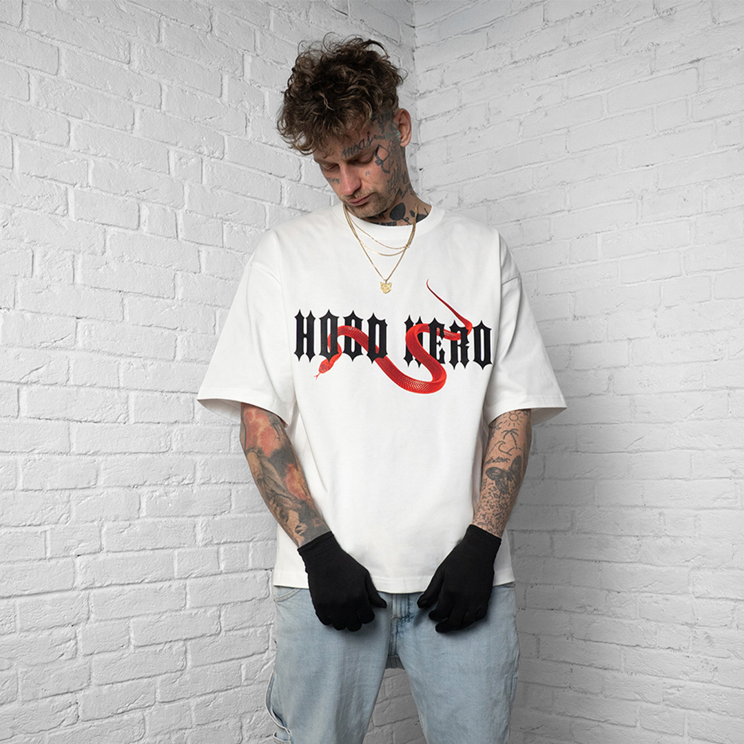 T-shirt Snake - White